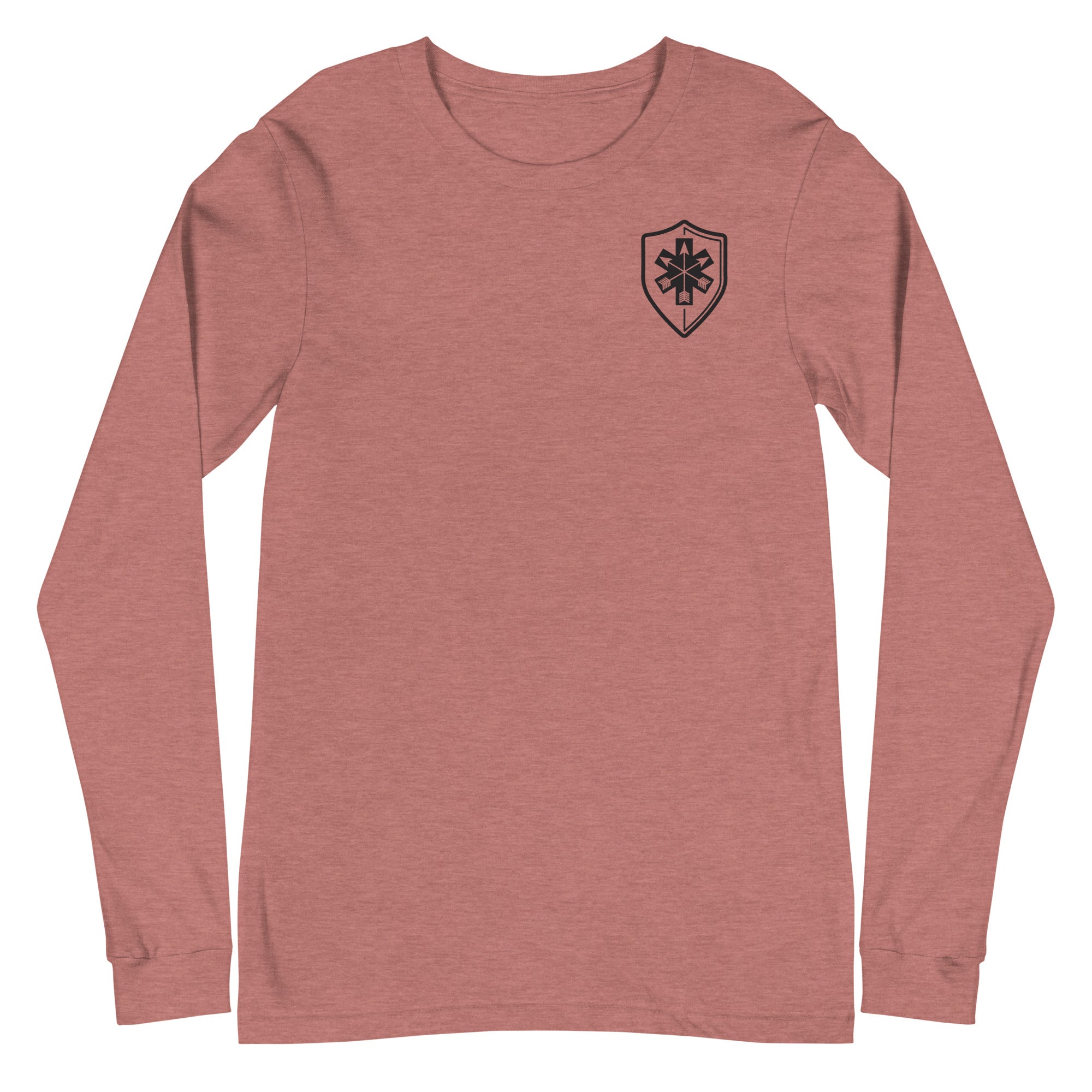 Unisex Long Sleeve Tee Arrowhead Black Print - SOARescue