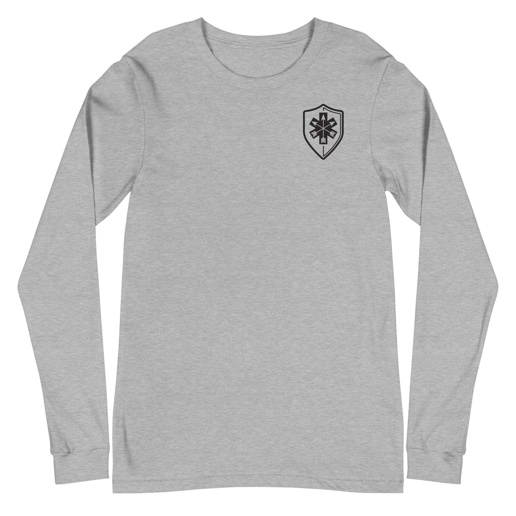 Unisex Long Sleeve Tee Arrowhead Black Print - SOARescue