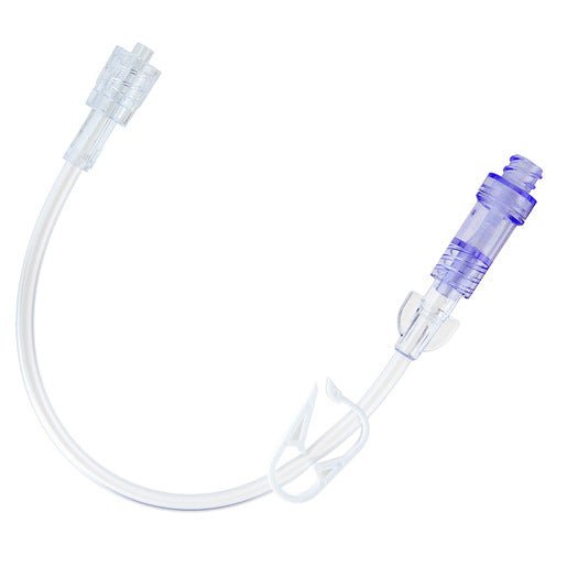 Curaplex® IV Extension Set, 8in, Removable Sure-Lok, NeedleFree Connect, Pinch Clamp, Rotating Male Luer-Lock - SOARescue