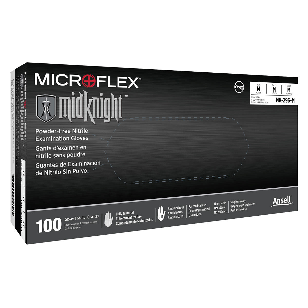 MidKnight® Nitrile Exam Gloves, Black, Large - SOARescue