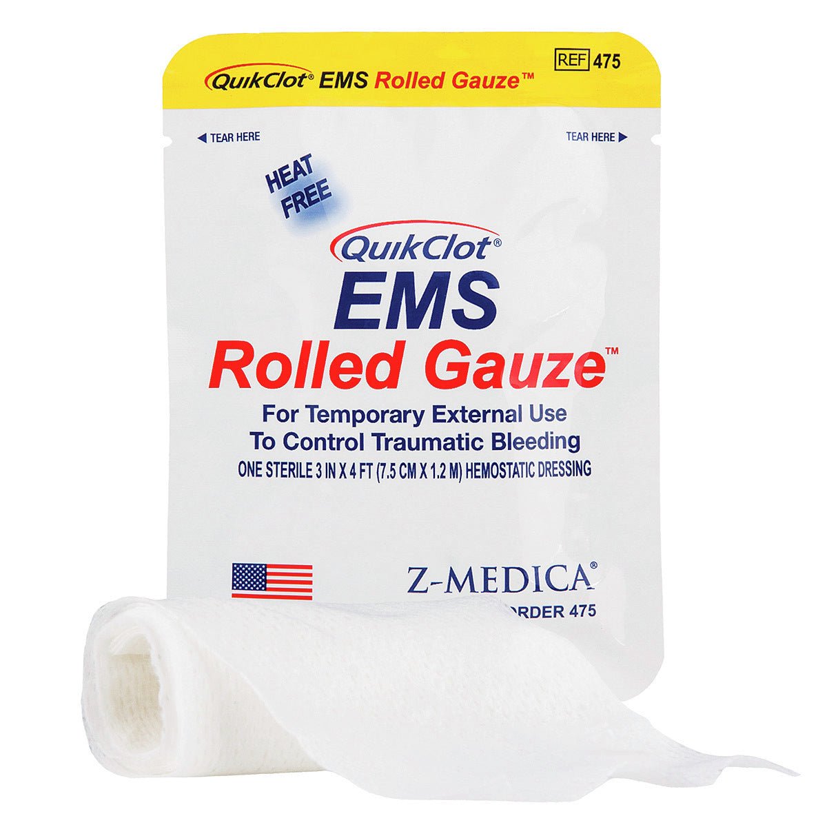 QuikClot® EMS Rolled Gauze, 3in x 4ft - SOARescue